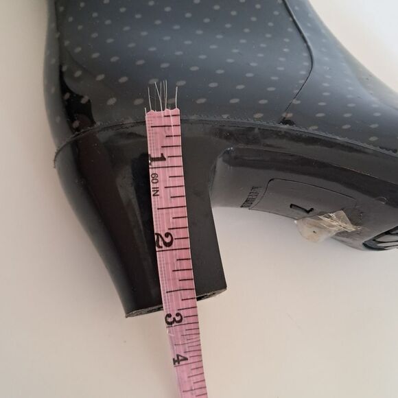 NEW Henry Ferrera Collection Women's 7 Polka Dot Spotted Bow Tie Rubber Boots - Picture 8 of 9